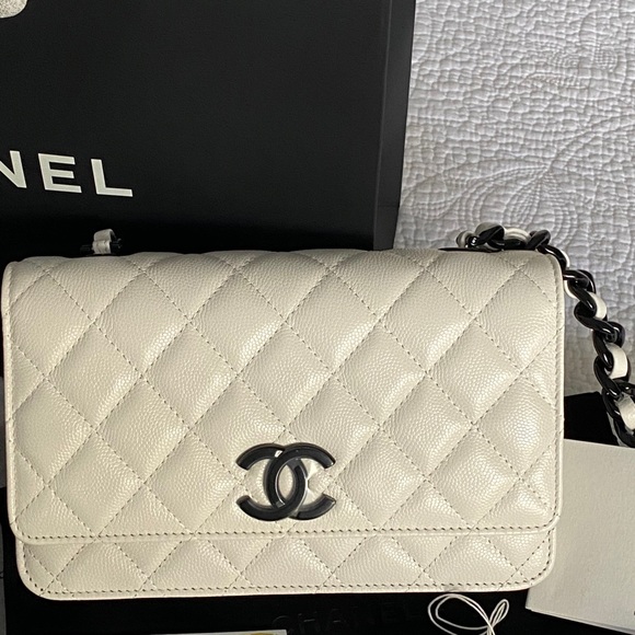 ‼️SOLD‼️21C Chanel WOC Clutch Crossbody Bag White - Picture 5 of 7
